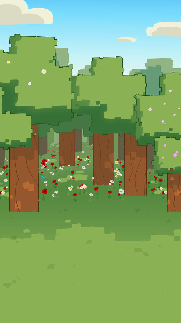Minecraft Flower Forest BG