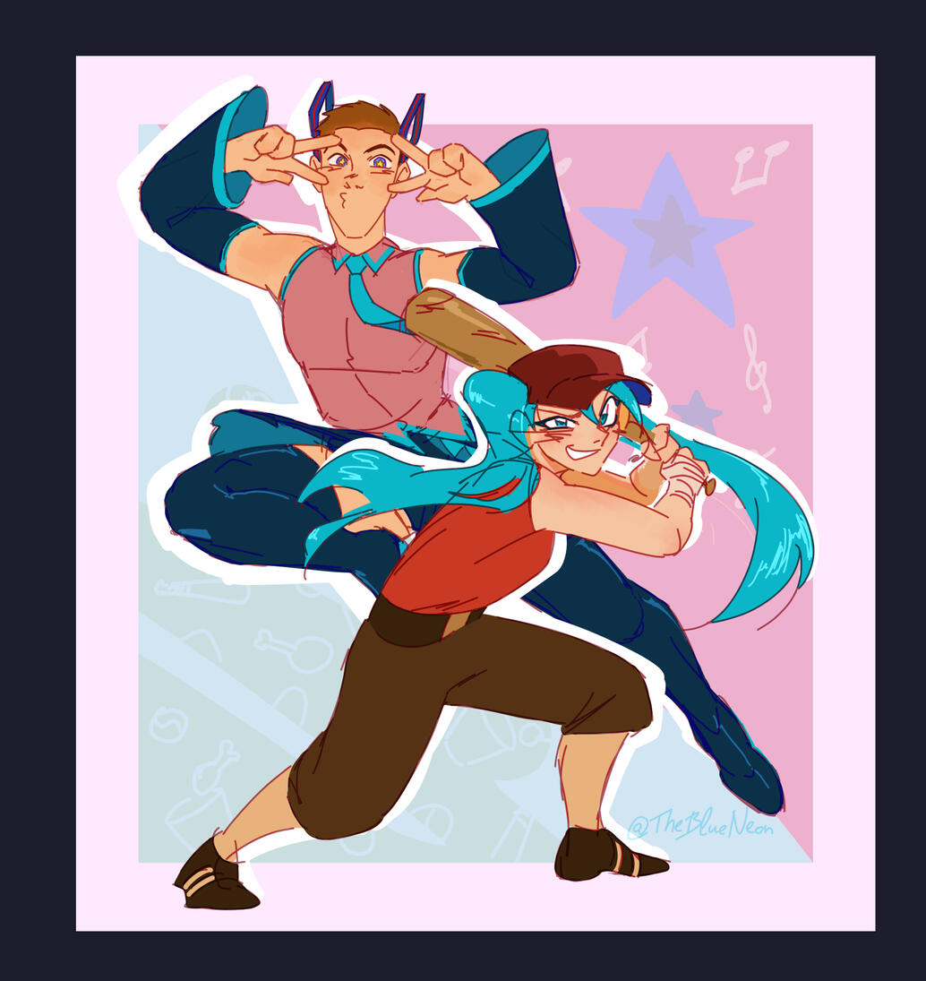 Scout TF2 & Hatsune Miku swap outfits